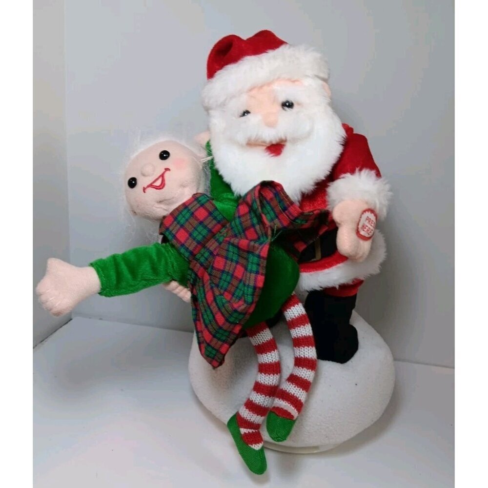 Vtg 90s Rare Santa's Best Christmas Eve Singing Spinning Dancing Santa Mrs Claus
